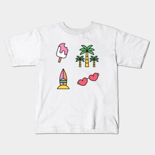 Summer tropical collection Kids T-Shirt